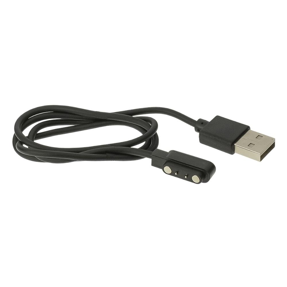 USB кабель для смарт годинника універсальний магнітний 2 pin (4 x 12.3 mm) чорний