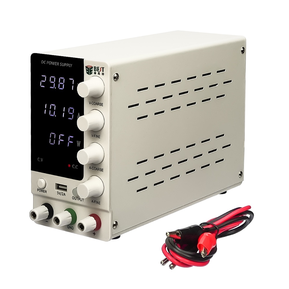 Блок питания лабораторный Best BST-3010D, 30V 10A, импульсный, с цифровой индикацией (V/A/W), USB 5V/2A
