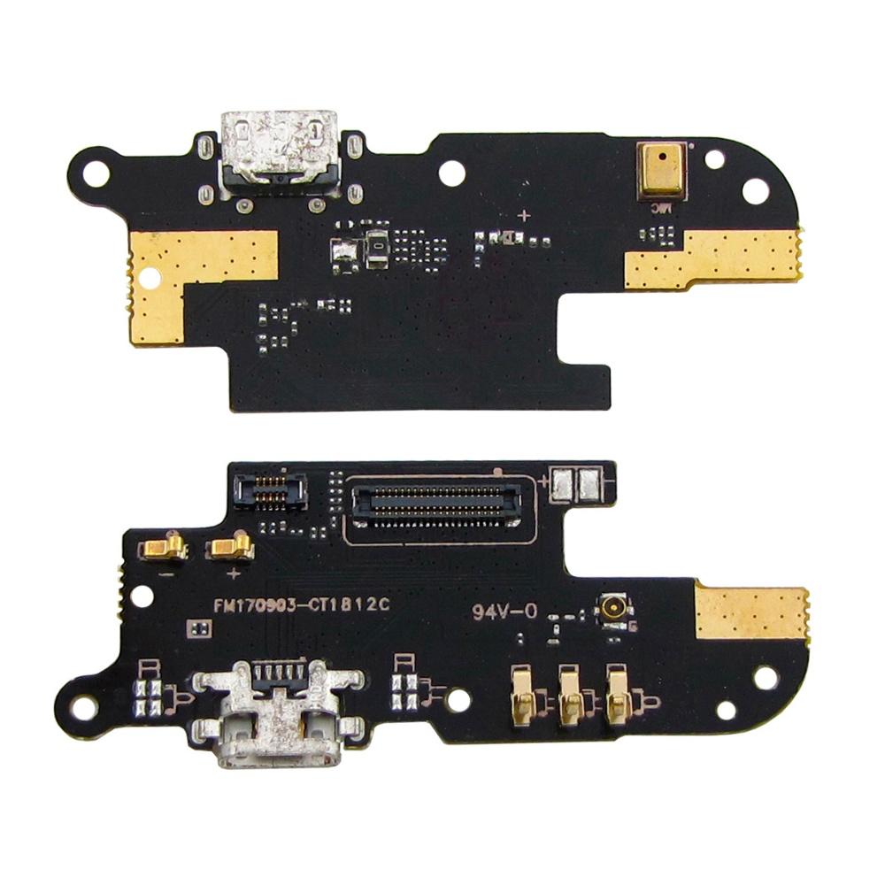 Роз`єм зарядки для Meizu M6 на платі з мікрофоном і компонентами