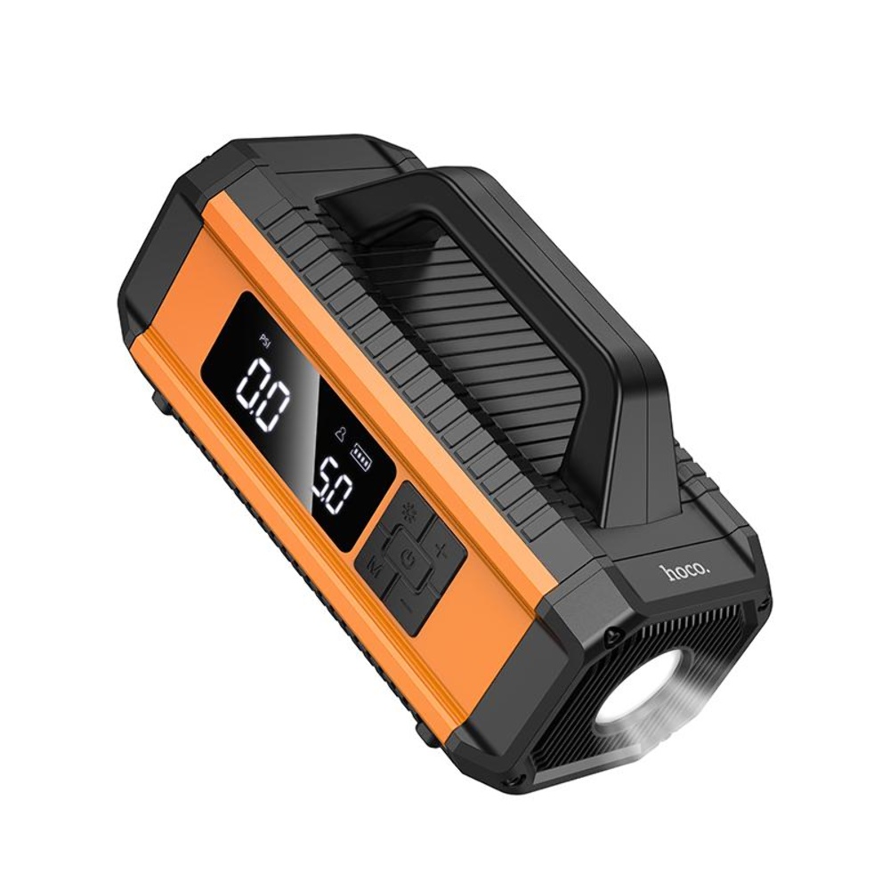 Автомобильный Бустер/ Стартер/ Компрессор Hoco QS4 10000mAh с фонарем black