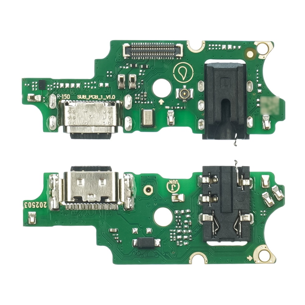 Разъём зарядки для Infinix Hot 40 (X6836) на плате с микрофоном и компонентами