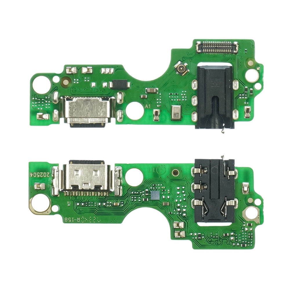 Разъём зарядки для Infinix Hot 40i (X6528) на плате с микрофоном и компонентами