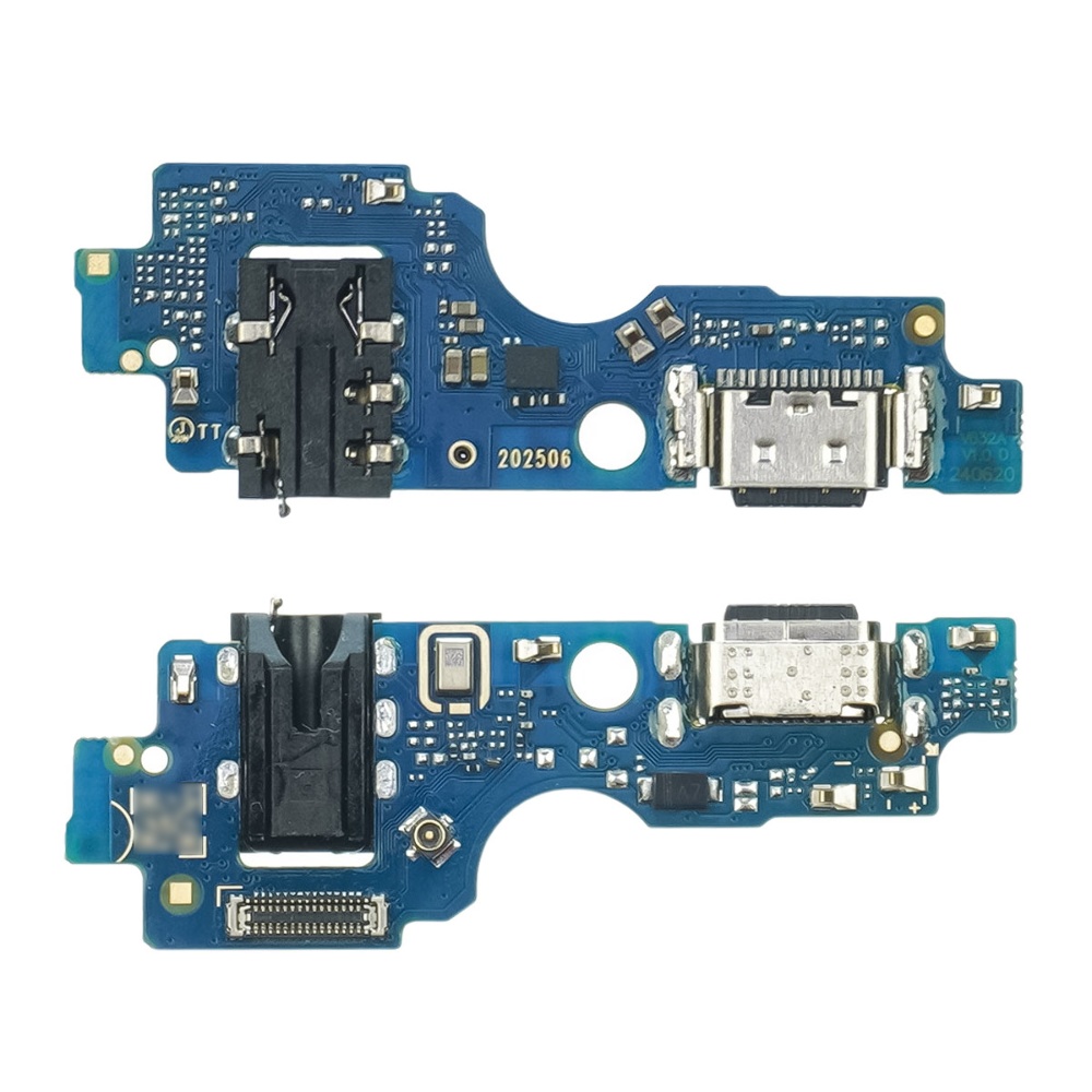 Разъём зарядки для Infinix Hot 50i (X6531) на плате с микрофоном и компонентами