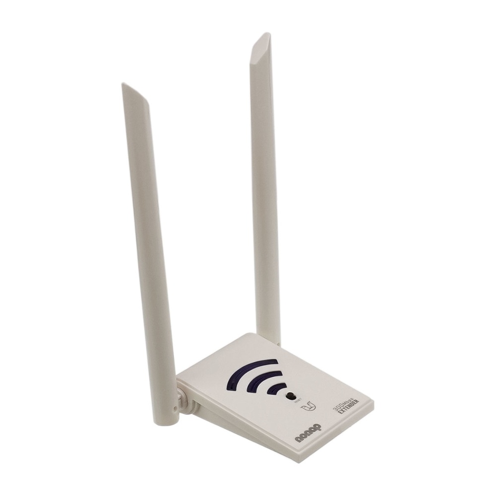 Wi-Fi адаптер R311 300Mbps на удлинителе с двумя антеннами white