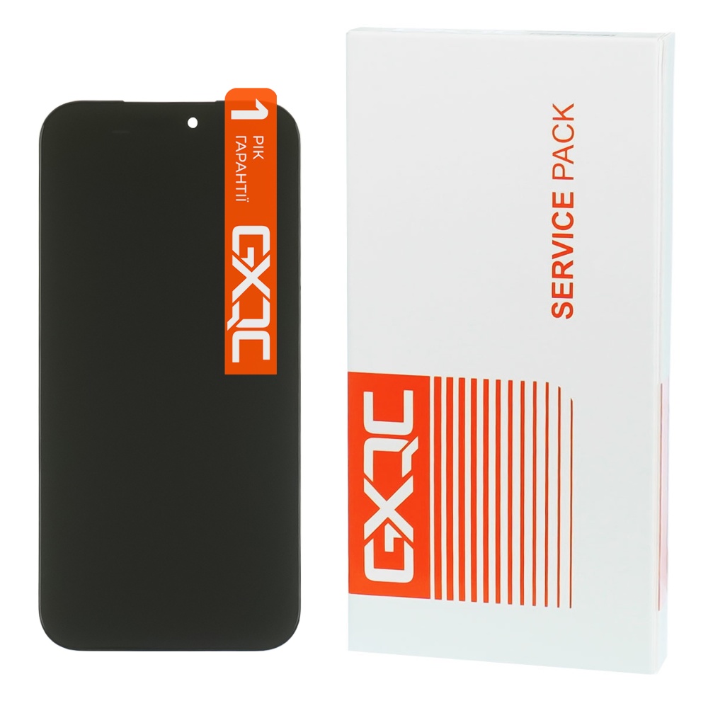 Дисплей для Apple iPhone 17 Pro Max с чёрным тачскрином 120Hz GXQC-OLED SOFT Service Pack
