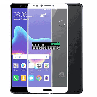 Glass HUAWEI Y9 (2018) (0.3 mm, 2.5D) white