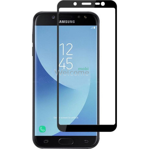 Glass Samsung J600 Galaxy J6 (2018) Full Glue (0.3 mm, 2.5D, with oleophobic coating) black