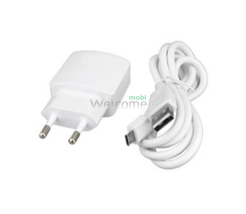 СЗУ Lenovo 2in1 2A + кабель MicroUSB white