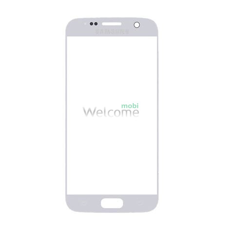 Скло корпусу Samsung G930 Galaxy S7, з OCA-плівкою, white