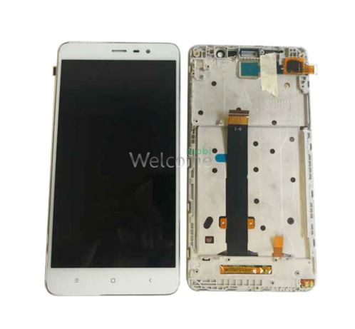 LCD Xiaomi Redmi Note 3 with touchscreen and frame white
