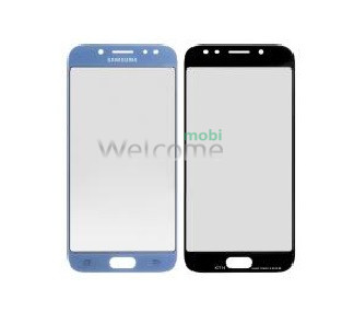 Glass Samsung J530F Galaxy J5 (2017), with OCA film, silver/blue