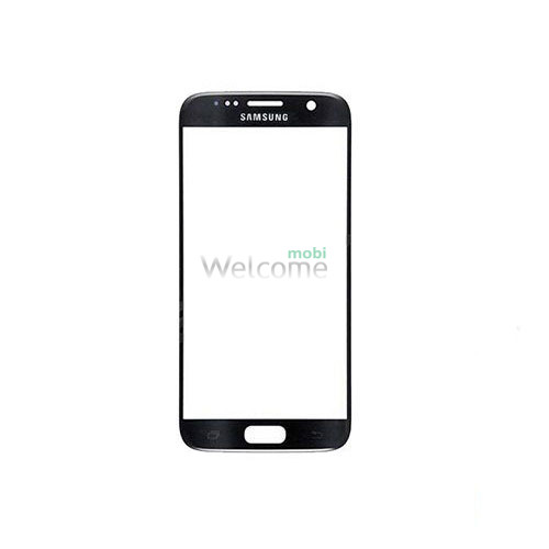 Скло корпусу Samsung G930 Galaxy S7, з OCA-плівкою, black