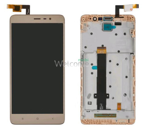 LCD Xiaomi Redmi Note 3 with touchscreen and frame gold