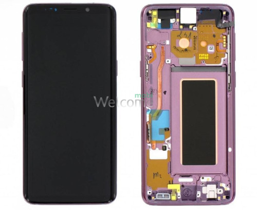 Дисплей Samsung SM-G960FD Galaxy S9 в сборе с сенсором и рамкой Lilac Purple service orig