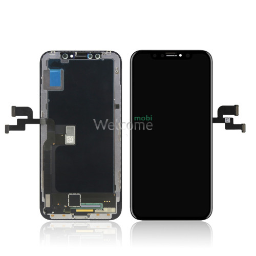 Дисплей iPhone X в зборі з сенсором та рамкою black (GX Soft OLED)