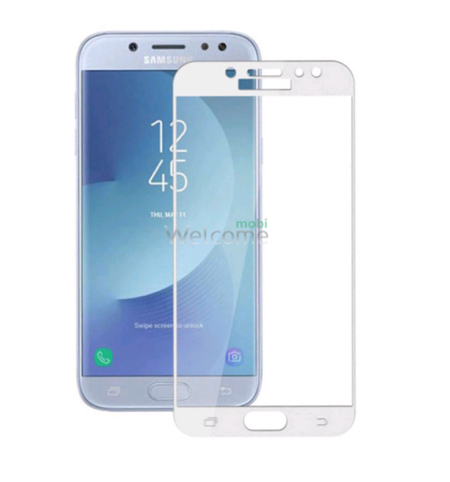 Скло Samsung J337 Galaxy J3 2018 (0.3 мм, 2.5D) white