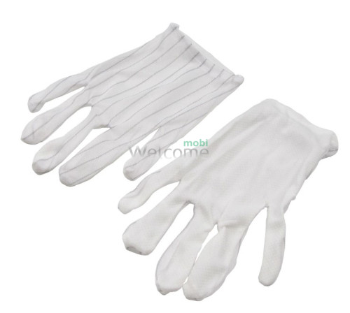 Antistatic gloves AIDA nylon with PVC microdot (set of 2 pieces)