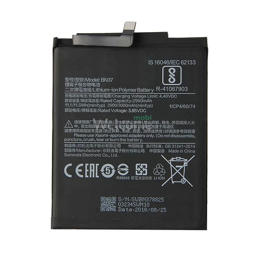 АКБ Xiaomi Redmi 6/Redmi 6A (BN37) (AAAA)
