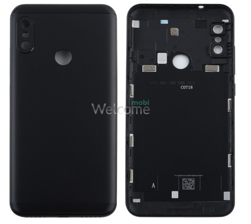 Задня кришка Xiaomi Mi A2 Lite/Redmi 6 Pro black (зі склом камери) (Original PRC)