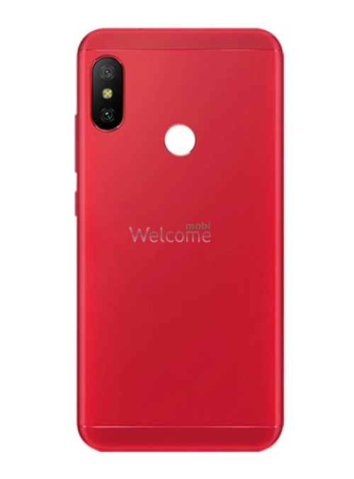 Задняя крышка Xiaomi Mi A2 Lite,Redmi 6 Pro red (со стеклом камеры)