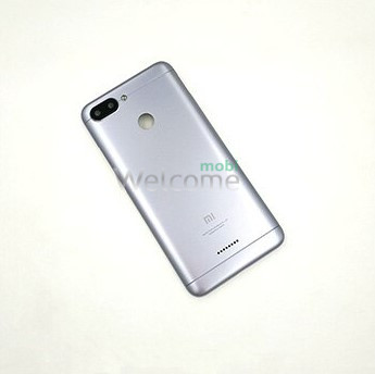 Задняя крышка Xiaomi Redmi 6 gray (со стеклом камеры)