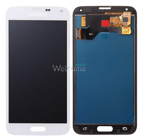 Дисплей Samsung SM-G900F Galaxy S5 (2014) в зборі з сенсором white TFT з рег. підсвіткою