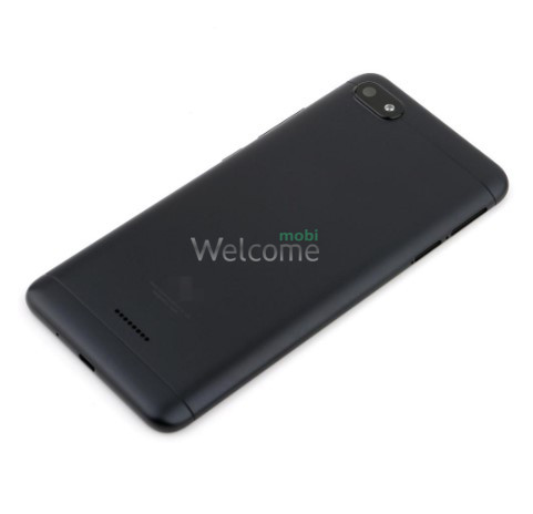 Задняя крышка Xiaomi Redmi 6A black (со стеклом камеры)