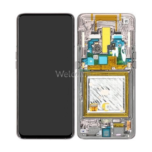 Дисплей Samsung SM-A805F Galaxy A80 (2019) в зборі з сенсором та рамкою black service orig