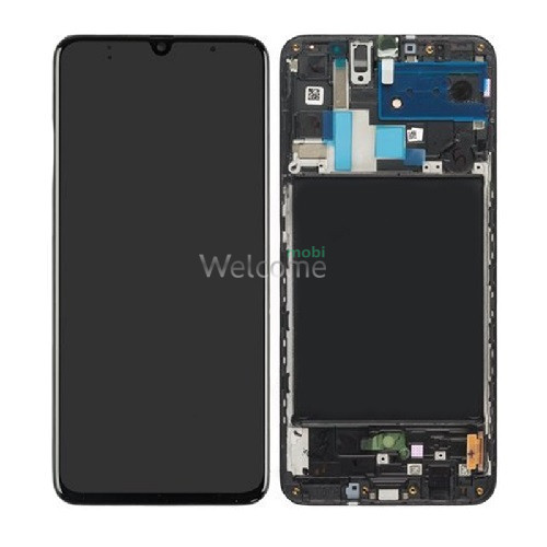 Дисплей Samsung SM-A705 Galaxy A70 (2019) в зборі з сенсором та рамкою black service orig