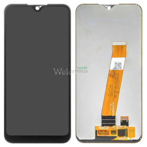 Дисплей Samsung SM-A015,M015 Galaxy A01,M01 (2020) в сборе с сенсором black service orig (узкий коннектор)