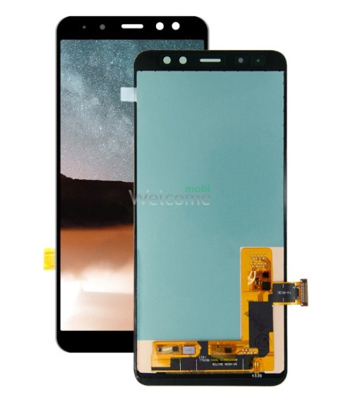 Дисплей Samsung SM-A530F Galaxy A8 (2018) в зборі з сенсором black TFT з рег. підсвіткою