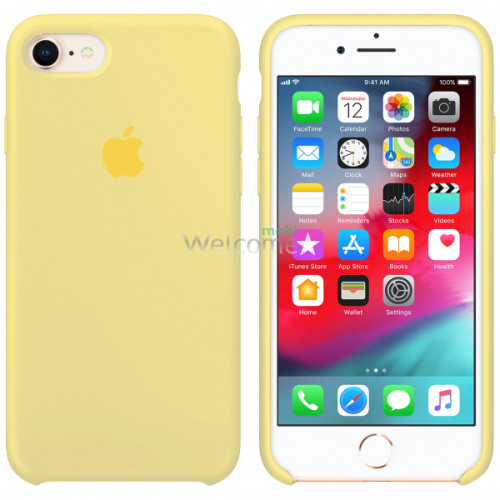 Silicone case for iPhone 7/8/SE 2020 (51) mellow yellow