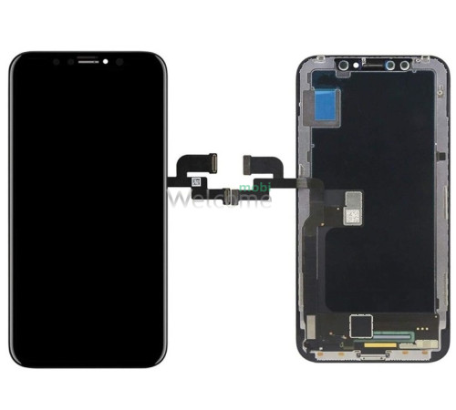 Дисплей iPhone X в зборі з сенсором та рамкою black (JK in-cell TFT)