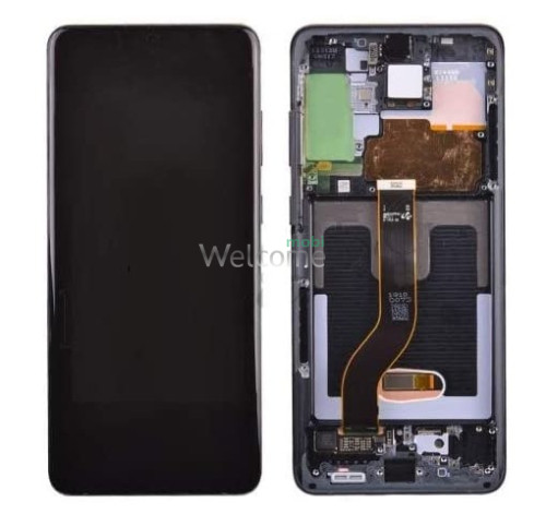 Дисплей Samsung SM-G985,G986 Galaxy S20+ 4G,5G в сборе с сенсором и рамкой Cosmic Black service orig