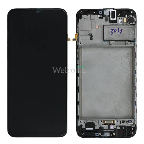 Дисплей Samsung SM-M315/M217 Galaxy M31/M21s в зборі з сенсором та рамкою black service orig