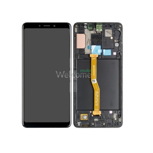 Дисплей Samsung SM-A920F Galaxy A9 (2018) в зборі з сенсором та рамкою black service orig