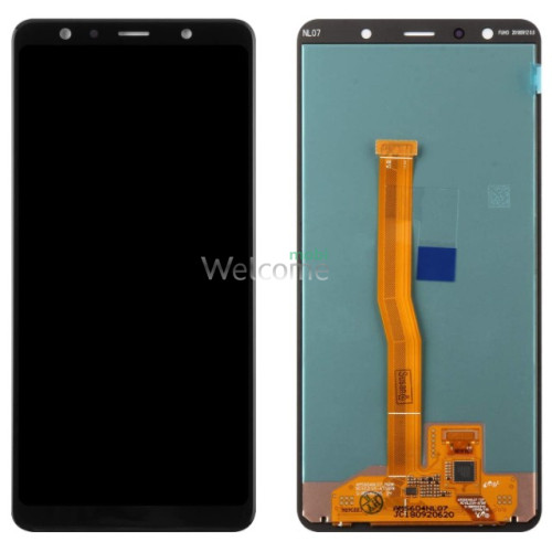 Дисплей Samsung SM-A750F Galaxy A7 (2018) в сборе с сенсором black OLED A+ (small glass)