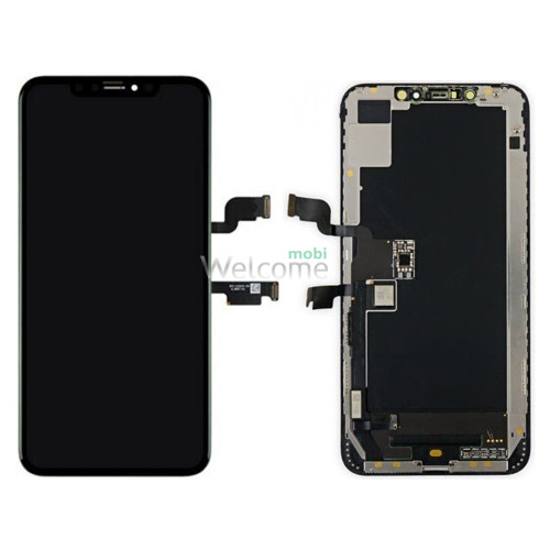 Дисплей iPhone XS Max в зборі з сенсором та рамкою black (GW Soft OLED) 
