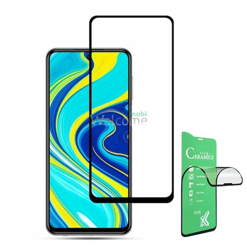 Скло Xiaomi Redmi Note 9s/Redmi Note 9 Pro/Note 9 Pro Max/Poco M2 Pro Full Glue Ceramics black