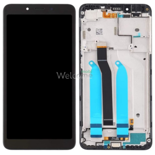 LCD Xiaomi Redmi 6/6A black with touchscreen and frame