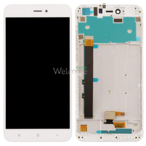 Дисплей Xiaomi Redmi Note 5A/Y1 Lite в зборі з сенсором та рамкою white