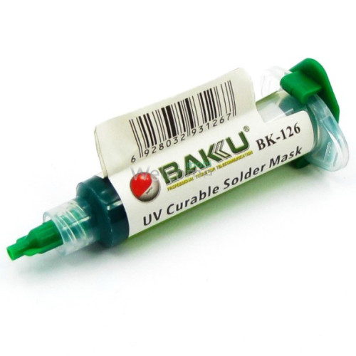 BAKU BK-126, in a syringe, 8 g (UV Curable Solder Mask for PCB)