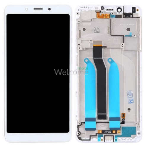 LCD Xiaomi Redmi 6/6A white with touchscreen and frame