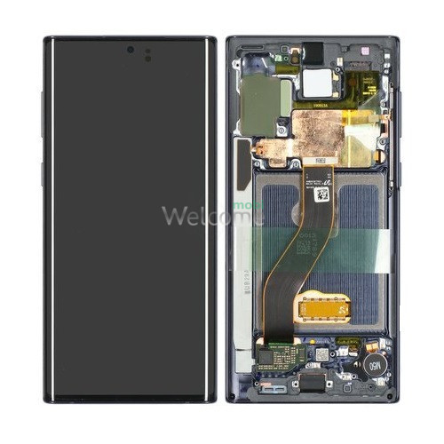 Дисплей Samsung SM-N970 Galaxy Note 10 в сборе с сенсором и рамкой aura black service orig