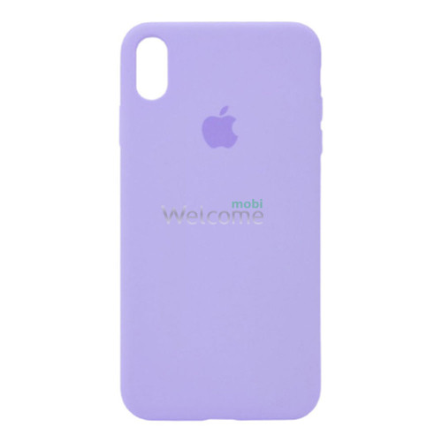 Silicone case for iPhone X/XS ( 5) lilac (закритий низ)