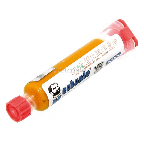 MECHANIC LY-UVH900, yellow, in a syringe, 10 ml (LW UV curing solder proof printing ink)