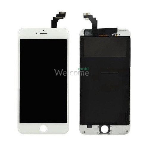 Дисплей iPhone 6 Plus в зборі з сенсором та рамкою white (in-cell AAAAA+) Sharp