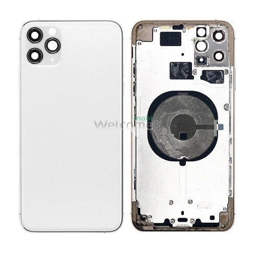 Корпус iPhone 11 Pro Max silver (оригинал) A+