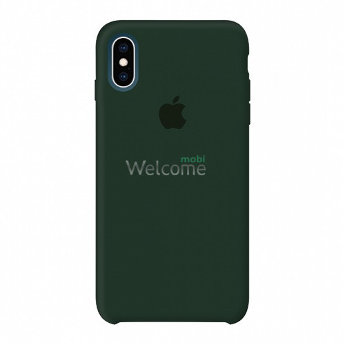 Silicone case for iPhone X/XS (70) Deep Navy (закритий низ)