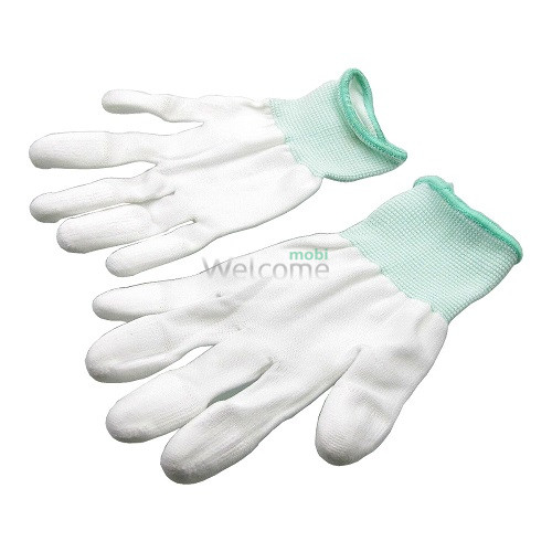 Перчатки антистатические AIDA с полиуретановой поверхностью на пальцах (комплект 2шт)